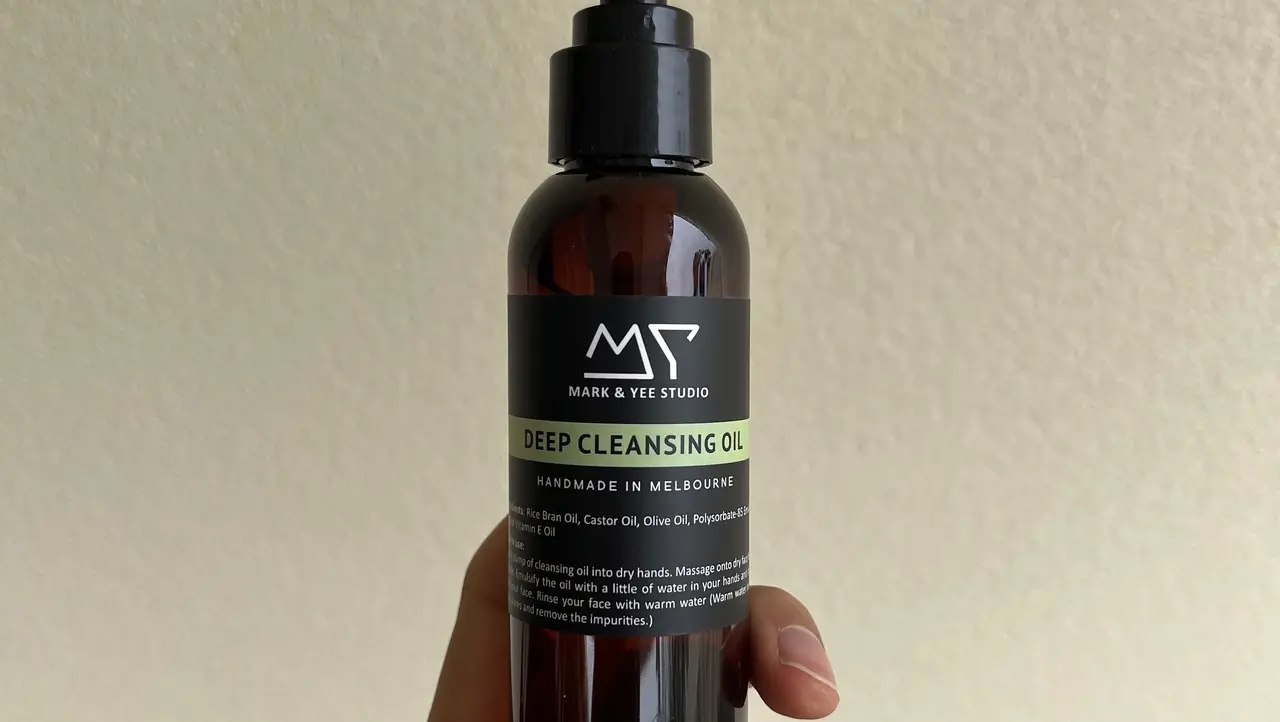 A bottle of Deep Cleansing Oil that I bought from Mark and Yee Studio at the Bowerbird Market.